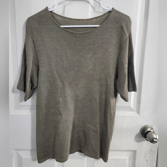 Vintage John Patrick for geoda design green open knit cardigan set beachy Large - Picture 14 of 16